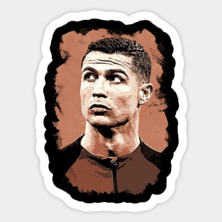 Cristiano Ronaldo Vexel Painting Sticker